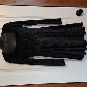 90s Vintage Jumping Joy black crushed velour velvet dress size Medium